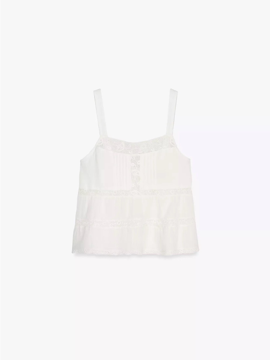 Zara White Tank With Lace